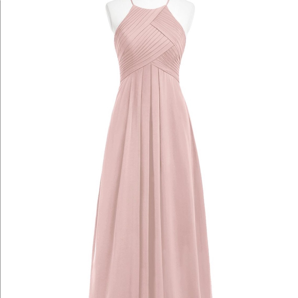 Azazie Dusty Rose Long Bridesmaid Dress